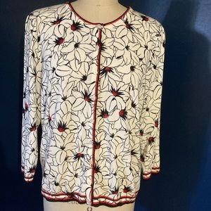 Talbots Floral Cardigan